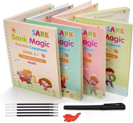 Zenkora Magic Practice Copybook Set for Kids (4 Books + Pen) - product photo 1