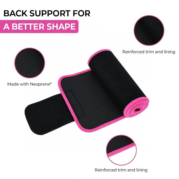 Adjustable Waist Trimmer Belt for Men & Women | Premium Sweat Belt for Workout, Gym, Running & Daily Fitness Support - product photo 9