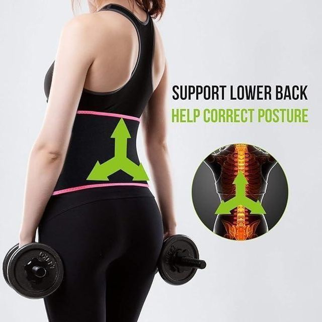Adjustable Waist Trimmer Belt for Men & Women | Premium Sweat Belt for Workout, Gym, Running & Daily Fitness Support - product photo 3